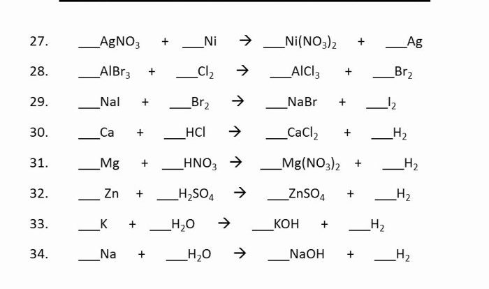 Worksheet #5 double replacement reactions