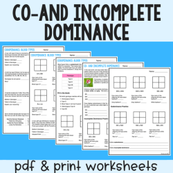 Codominance incomplete dominance practice problems answer key