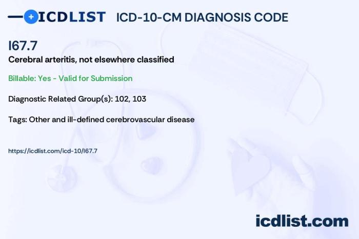 Tuberculous cerebral arteritis is reported with icd-10-cm code