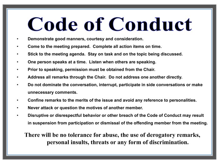 The code of conduct has changed since president reagan