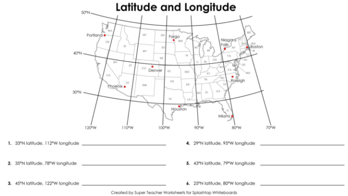 Lab activity latitude and longitude answer key